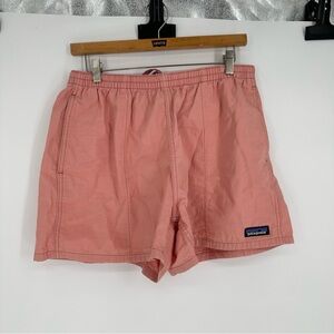Patagonia Pink Funhoggers 4” Shorts Medium Womens